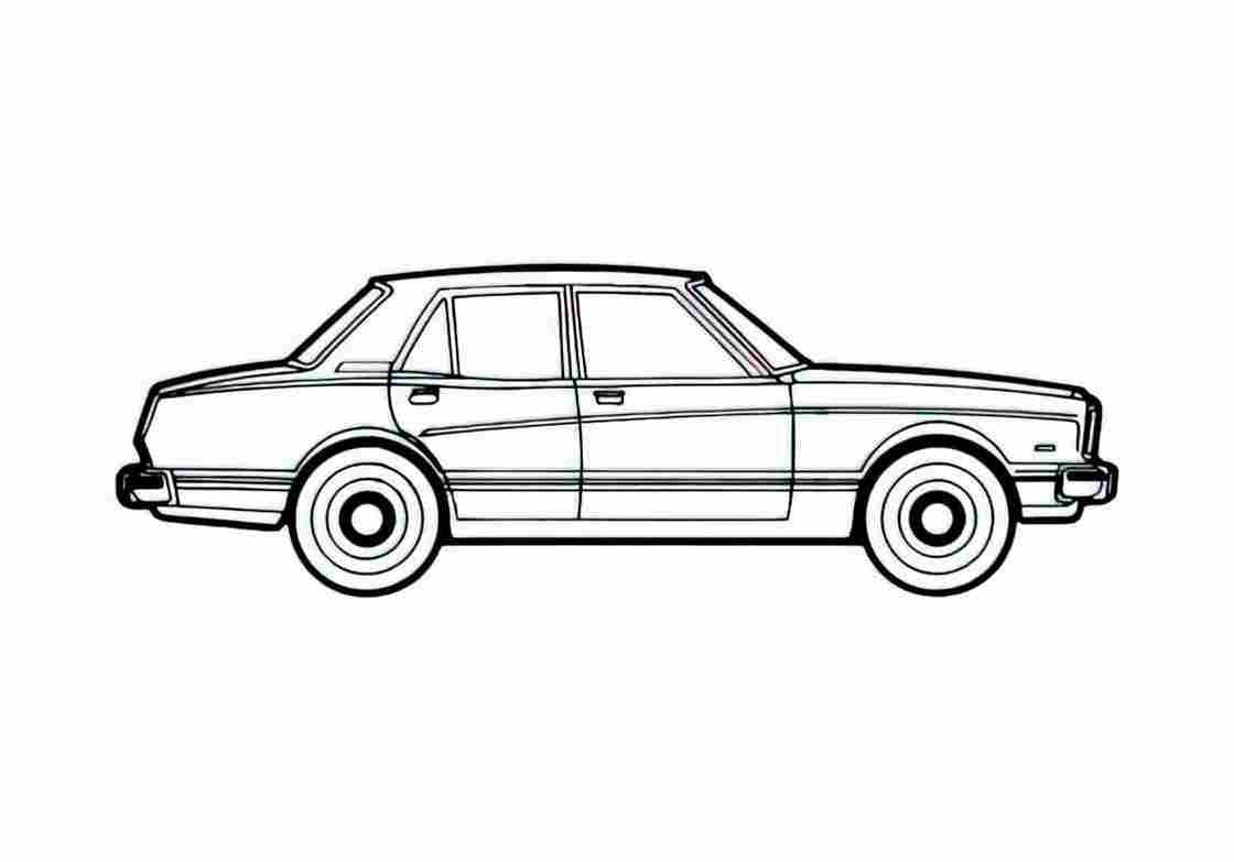 Blueprint Toyota Cresida I MX32 Sedan 1977 A4 Photo Print