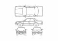 Blueprint Toyota Cresta Super G Sedan 1989 01 A4 Photo Print