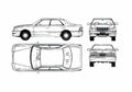 Blueprint Toyota Crown 30 Royal Saloon G Sedan 1930 A4 Photo Print