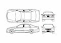 Blueprint Toyota Crown Athlete Sedan 2005 A4 Photo Print