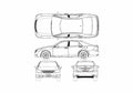 Blueprint Toyota Crown Royal Athlete Sedan 2010 A4 Photo Print