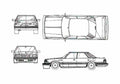 Blueprint Toyota Crown VII MS125 30 Twincam Sedan 1984 A4 Photo Print