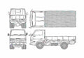 Blueprint Toyota Dyna 2t Truck A4 Photo Print