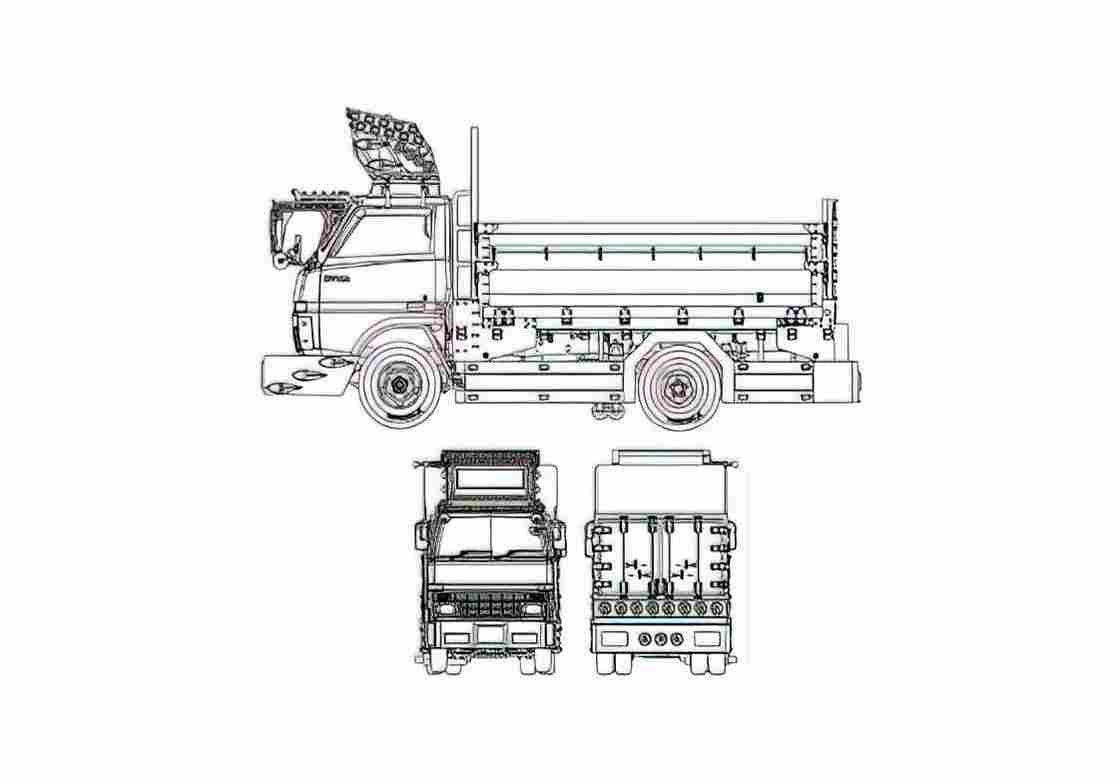 Blueprint Toyota Dyna Ryuseigo Truck A4 Photo Print