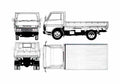 Blueprint Toyota Dyna Truck 1982 A4 Photo Print