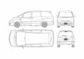 Blueprint Toyota Estima Aeras S Edition Sedan 1999 A4 Photo Print