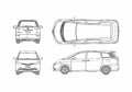Blueprint Toyota Estima GX Minivan 2007 A4 Photo Print