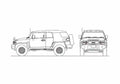 Blueprint Toyota FJ Cruiser SUV 2011 A4 Photo Print