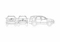 Blueprint Toyota Fortuner SUV 2007 A4 Photo Print