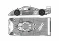 Blueprint Toyota GT One TS020 Coupe 1999 A4 Photo Print