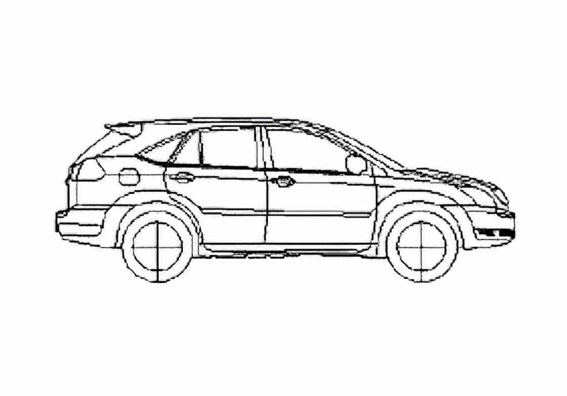 Blueprint Toyota Harier SUV 2005 A4 Photo Print