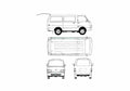 Blueprint Toyota Hiace Microvan 1979 A4 Photo Print