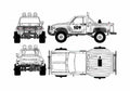 Blueprint Toyota Hilux 4x4 Pick up A4 Photo Print