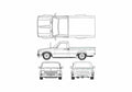 Blueprint Toyota Hilux IV Pick up 1984 A4 Photo Print