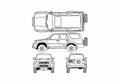Blueprint Toyota Hilux V 4WD Surf SUV 1991 A4 Photo Print