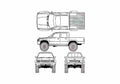 Blueprint Toyota Hilux V Double Cab 4x4 Truck 1992 A4 Photo Print