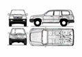 Blueprint Toyota Land Cruiser 100 SUV 1998 A4 Photo Print