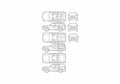 Blueprint Toyota Land Cruiser 100 VX SUV 2005 A4 Photo Print