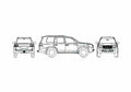 Blueprint Toyota Land Cruiser 200 SUV 2008 A4 Photo Print