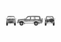 Blueprint Toyota Land Cruiser 80 SUV 1990 A4 Photo Print