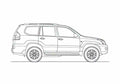 Blueprint Toyota Land Cruiser Prado 120 SUV 2005 A4 Photo Print