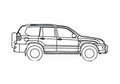 Blueprint Toyota Land Cruiser Prado 120 SUV 2007 A4 Photo Print