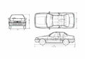 Blueprint Toyota Levin AE86 2 door Coupe 1983 A4 Photo Print