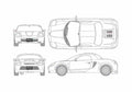 Blueprint Toyota MR S TMC Coupe 2000 A4 Photo Print