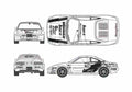 Blueprint Toyota MR2 II SW20 Garage TT Coupe 1990 A4 Photo Print