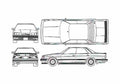 Blueprint Toyota Mark II 20 GT Sedan 1920 A4 Photo Print