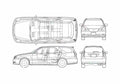 Blueprint Toyota Mark II Blit Wagon 2006 A4 Photo Print