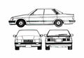 Blueprint Toyota Mark II Sedan 1984 A4 Photo Print