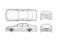 Blueprint Toyota Mark II Sedan 2002 A4 Photo Print