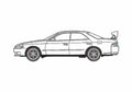 Blueprint Toyota Mark II VII X90 Sedan 1993 A4 Photo Print