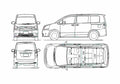 Blueprint Toyota Noah Minivan 2009 A4 Photo Print