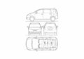 Blueprint Toyota Passo Sette Minivan 2009 A4 Photo Print