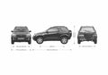 Blueprint Toyota Rav 4 SUV 1999 A4 Photo Print