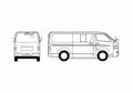 Blueprint Toyota Regius Ace DX Van 2006 A4 Photo Print