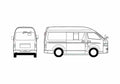 Blueprint Toyota Regius Ace HR Van 2006 A4 Photo Print
