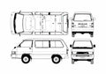 Blueprint Toyota Space Star Microvan 1983 A4 Photo Print