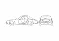 Blueprint Toyota Sports 800 Coupe 1963 A4 Photo Print