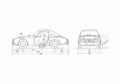 Blueprint Toyota Sports 800 Roadster 1965 A4 Photo Print