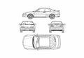 Blueprint Toyota Sprinter Trueno AE111) BZ G Coupe 1997 A4 Photo Print