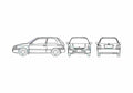 Blueprint Toyota Starlet Hatchback 1996 A4 Photo Print