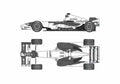 Blueprint Toyota TF105 F1 OW 2005 A4 Photo Print
