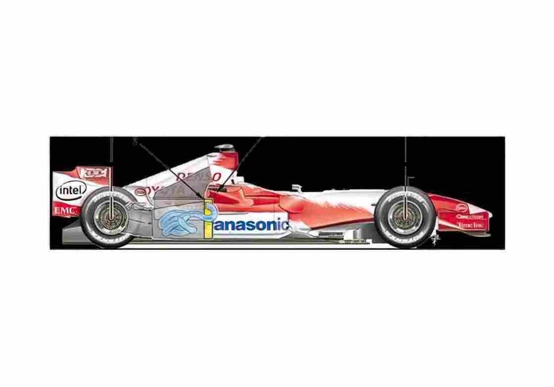 Blueprint Toyota TF106B OW A4 Photo Print