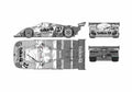 Blueprint Toyota Taka Q 88C V OW 1988 A4 Photo Print