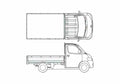Blueprint Toyota Town Ace Truck 2008 A4 Photo Print