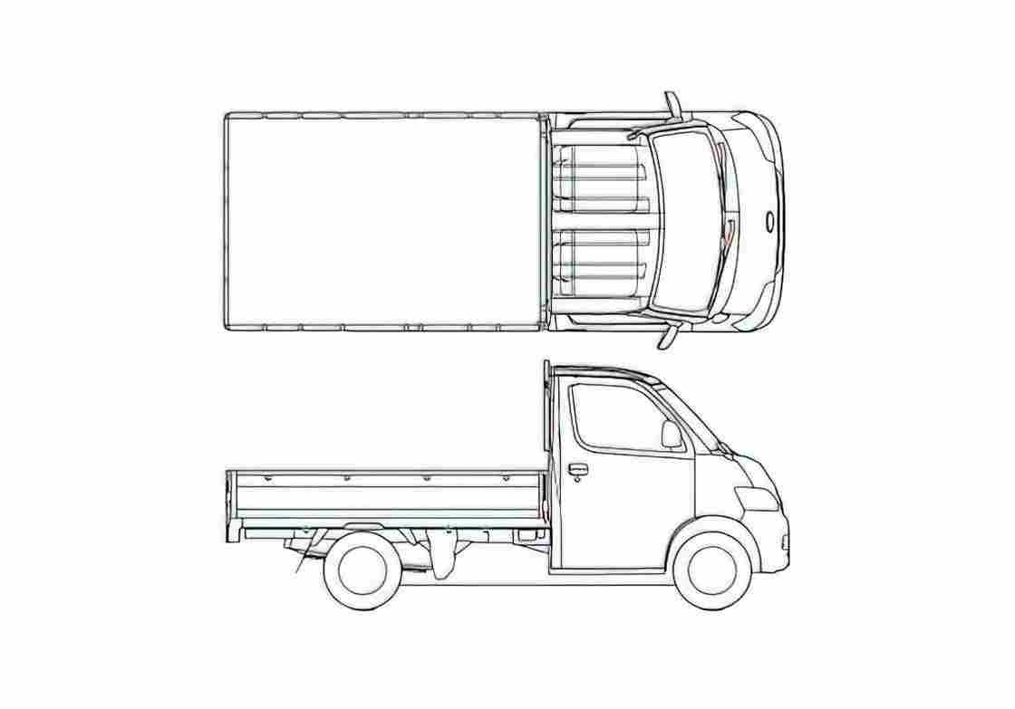 Blueprint Toyota Town Ace Truck 2008 A4 Photo Print