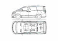 Blueprint Toyota Vellfire Minivan 2009 A4 Photo Print